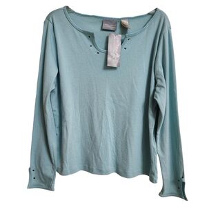 First Issue Liz Claiborne Woman’s Size L Blue Sweater NWT